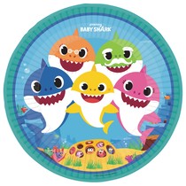 Baby Shark talíře papírové 8 ks 22,8 cm