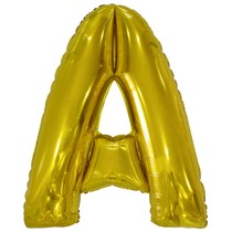Písmeno A zlatý foliový balónek 86 cm