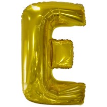 Písmeno E zlatý foliový balónek 86 cm
