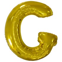Písmeno G zlatý foliový balónek 86 cm