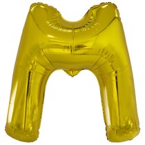 Písmeno M zlatý foliový balónek 86 cm 