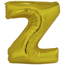 Písmeno Z zlatý foliový balónek 86 cm