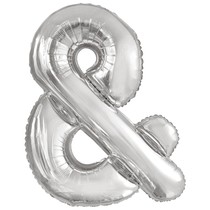 Symbol & stříbrné foliové balónky 86 cm