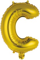 Písmeno C zlatý balónek 29,5 cm x 40 cm