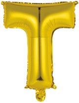 Písmeno T zlatý balónek 40 cm