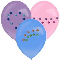Balónky a diamantové nálepky 3 ks 27,5 cm