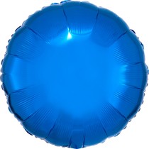 Balónek kruh modrý metalický