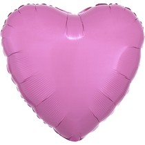 Balónek srdce růžové metalické