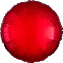 Balónek kruh červený metalický