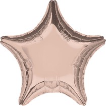 Balónek hvězda růžovo-zlatá 