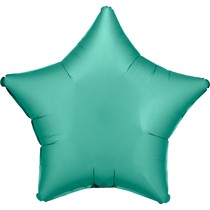 Balónek hvězda foliová satén zelená 