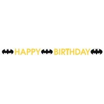 Banner Happy Birthday Batman narozeninový nápis 180 cm x 11 cm