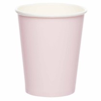 Kelímky světle růžové papírové 8 ks 237 ml
