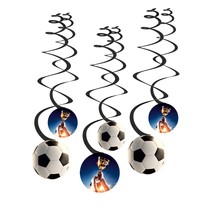 Fotbal závěsné párty dekorace 6 ks