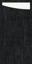 Kapsa na příbor černá Dunisoft® 10 ks 11,5 cm x 23 cm