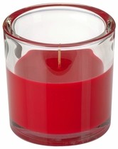 Svíčka ve skle Elegant červená 10/10 cm
