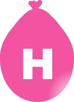 Balónek písmeno H růžové