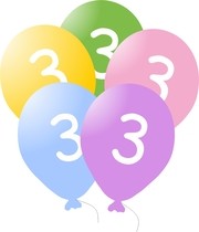 Narodeninové balóniky č.3 - 5 ks