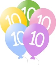 Narodeninové balóniky č.10 - 5 ks