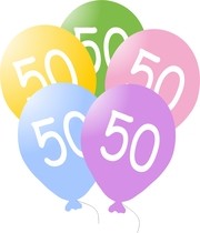 Narodeninové balóniky č.50 - 5 ks
