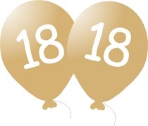 Balónek 18. narozeniny zlatý metalický
