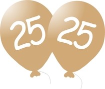 Balónek 25. narozeniny zlatý 5ks