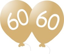 Narozeninové balónky 60 zlatý
