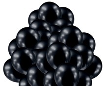 Balónky chromové černé grafitové 50 ks 30 cm