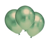 Balónek chromový 6 ks zelený