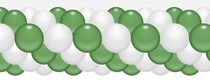 Balónková girlanda zeleno-bílá 3 m