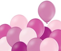 Mix růžových balónků 100 kusů 
