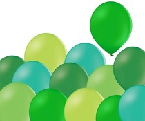 Mix zelených balónků 100 kusů