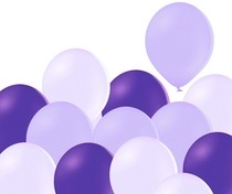 Mix lila, lavender a fialových balonků 100 kusů