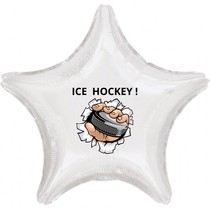 Balónek hvězda Ice Hockey puk
