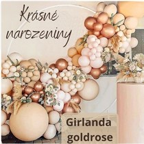 Balónková girlanda goldrose