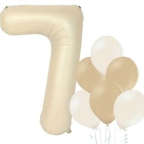 Balónek číslo 7 krémový 66 cm