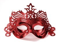 Maska červená s ornamentem