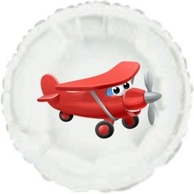 Balónek červené letadlo kruh