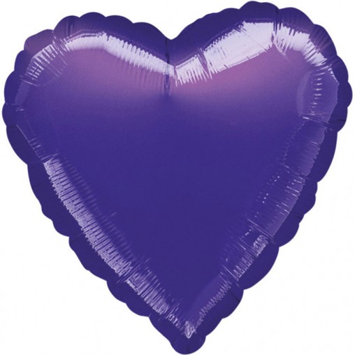 Balónek foliový srdce Purple Metallic