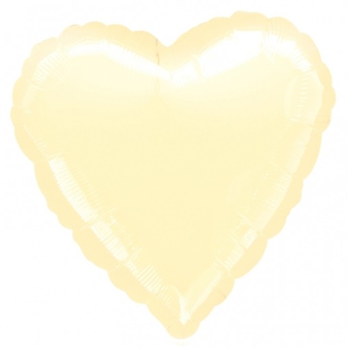 Balonek srdce foliový Ivory Metallic
