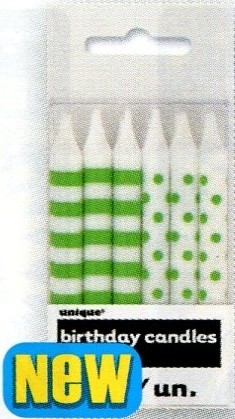 Svíčky zeleno-bílé 12ks