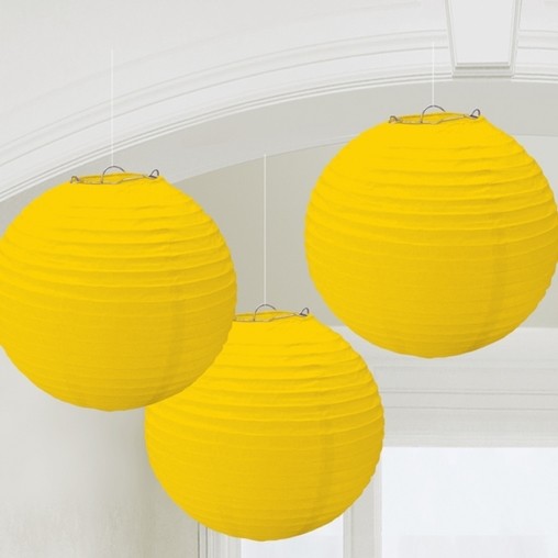Lampiony žluté 3 ks 24 cm