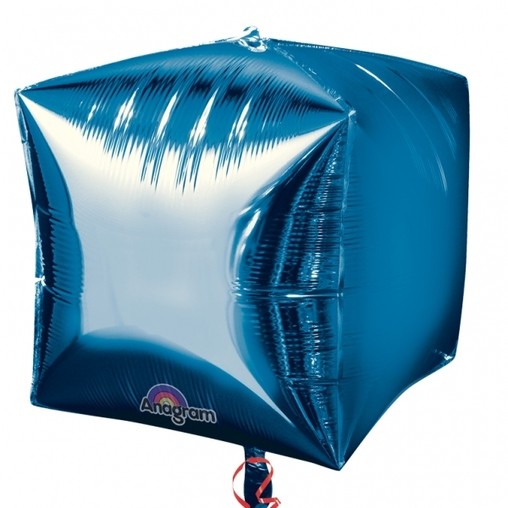 Foliový balónek kostka modrá 38 cm