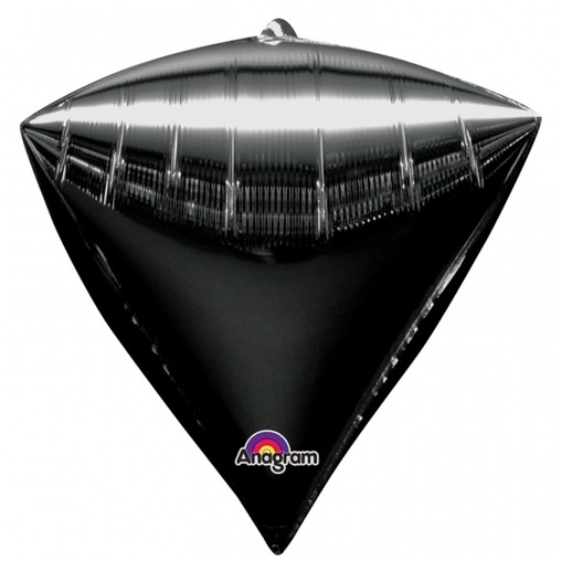 Diamant černý balónek foliový 38 x 43 cm