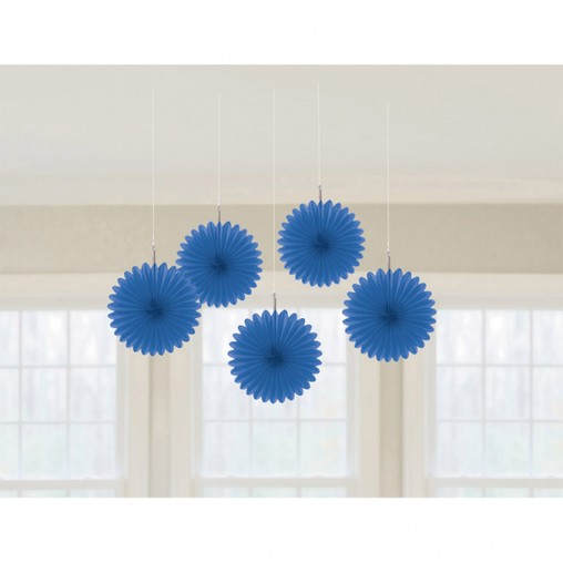 Závěsné dekorace modré 5 ks 15,2 cm
