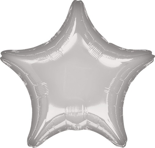Balónek hvězda stříbrná metalická 48cm