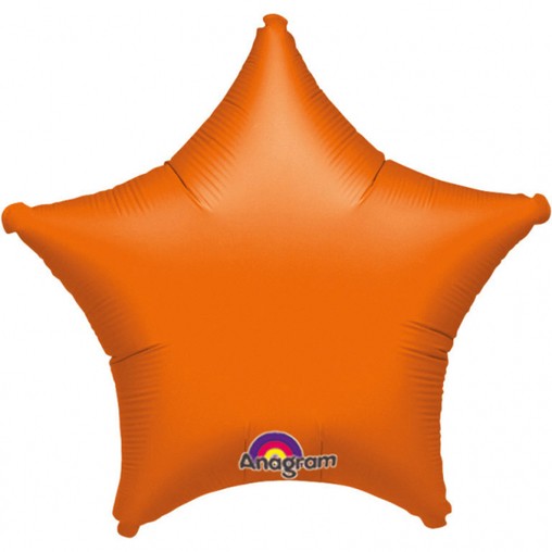 Balónek hvězda Orange Metallic 