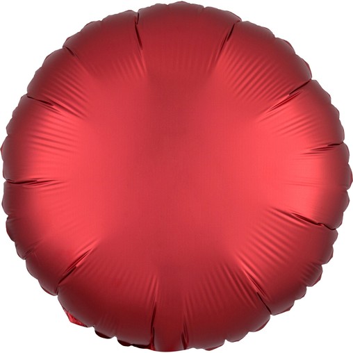 Balónek kruh foliový satén červený SANGRIA