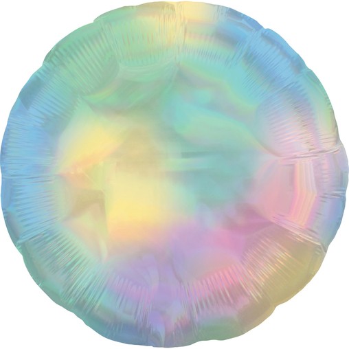 Balónek kruh holografický duhový světlý