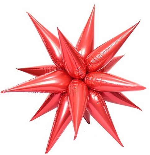 Hvězda červená 70 cm 3D foliový balón